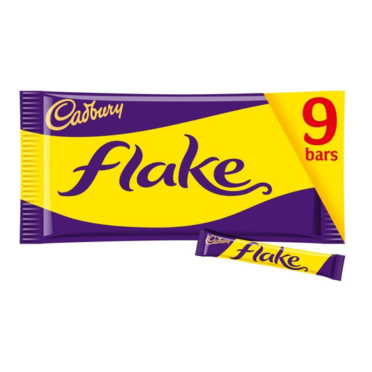 Cadbury Flake Chocolate Bar Multipack, 9 x 20 g