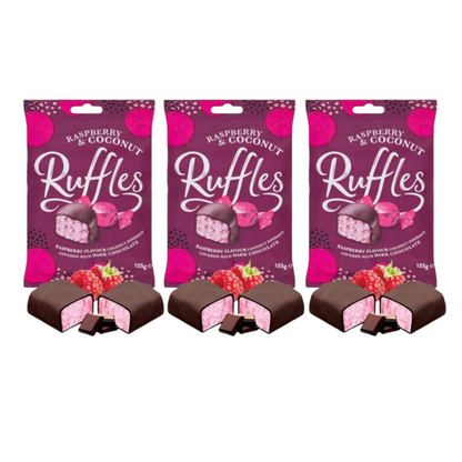 Raspberry and Coconut Ruffles Chocolate 135g(Pack of 3)