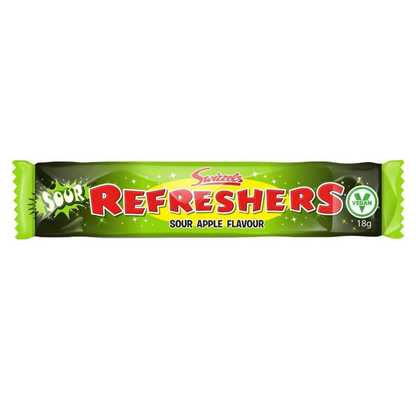 Swizzels Retro Classic Chew Bars, Sour Apple Refreshers x18