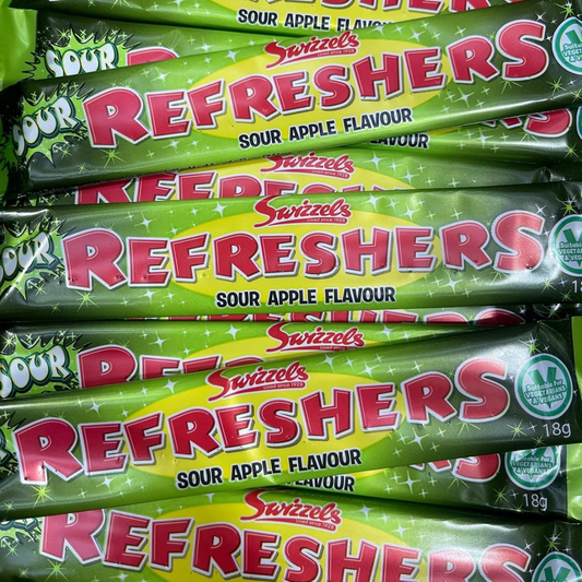 Swizzels Retro Classic Chew Bars, Sour Apple Refreshers x18