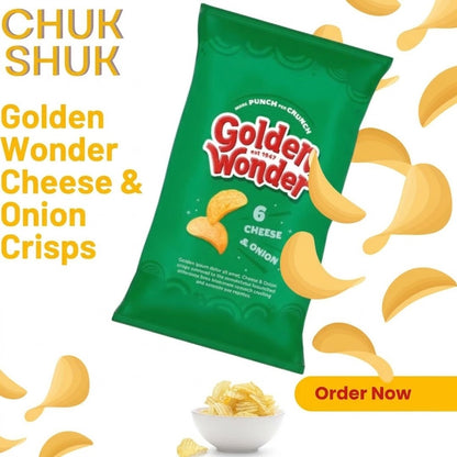 Golden Wonder Cheese & Onion Crisps 6X25g - (Pack of 3)
