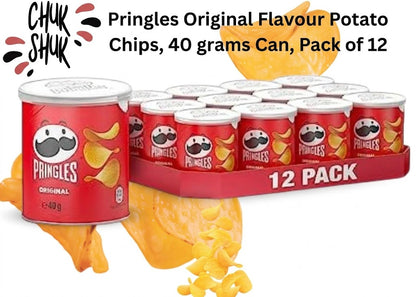 Pringles Original Ready Salted Potato Crisps 12 x 40g
