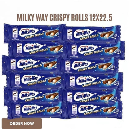 Milky Way Crispy Rolls Chocolate Wafer Bars (12 x 22.5g)