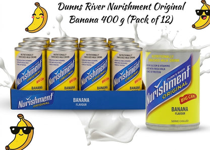 Nurishment Original Banana Milk Drink 400g (Pack of 12)