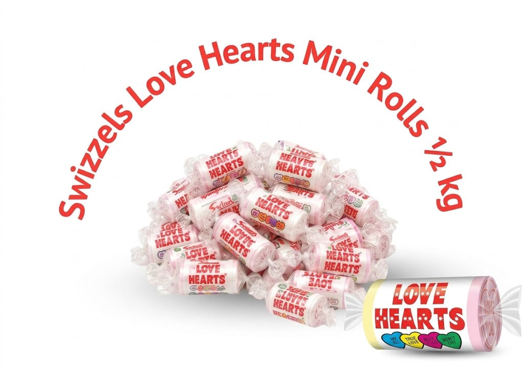 Swizzels Love Hearts Mini Rolls (500g)