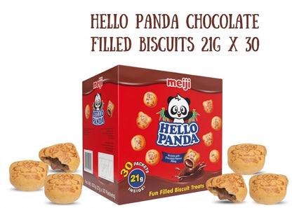 Meiji Hello Panda Chocolate Filled Biscuits, 30 x 21g
