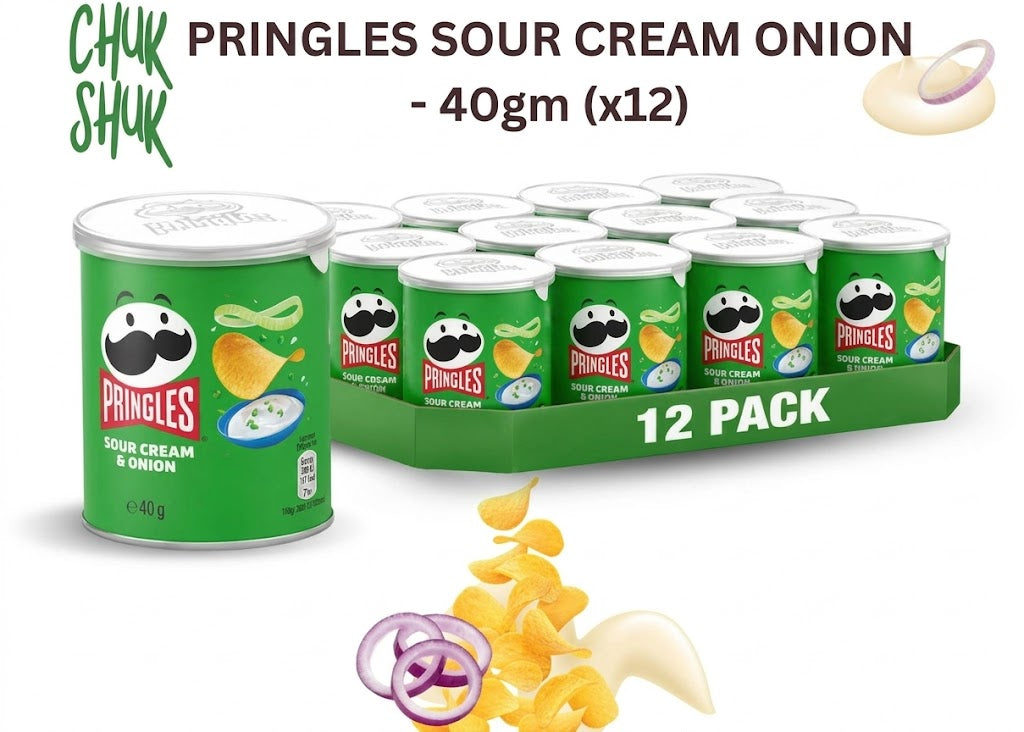 Pringles Multi Flavour Crisps 12 x 40g Snacks