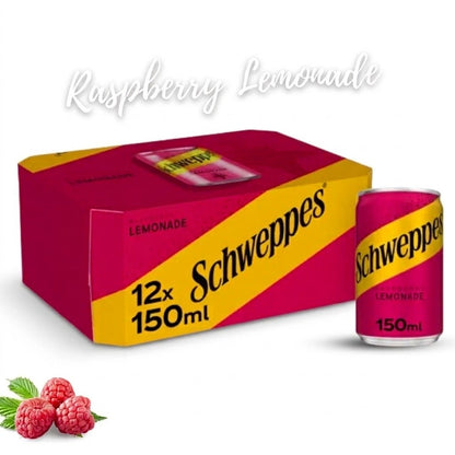 Schweppes Raspberry Lemonade 150ml – Pack of 12