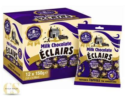 Walker's Nonsuch Milk Chocolate Eclairs (12 x 150g Box) – Chewy Toffee