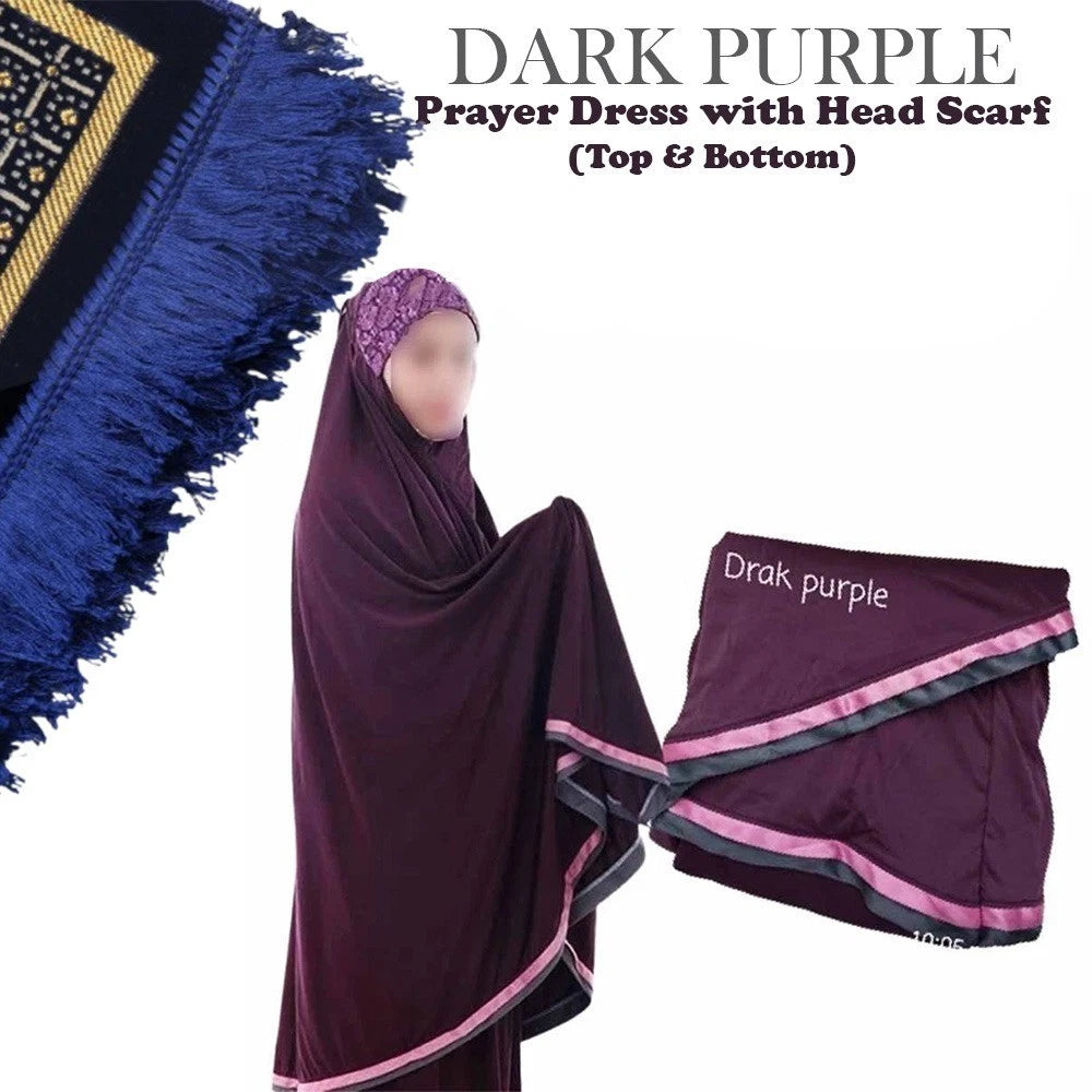 Islamic Prayer Clothes for Women | 2-Piece Modest Salah Abaya & Hijab Set