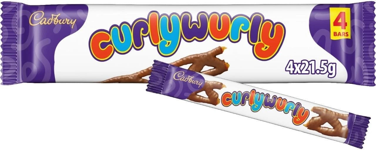 Cadbury Curly Wurly Multipack (5 Packs x 4 Bars, 20 Total)