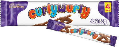Cadbury Curly Wurly Multipack (5 Packs x 4 Bars, 20 Total)
