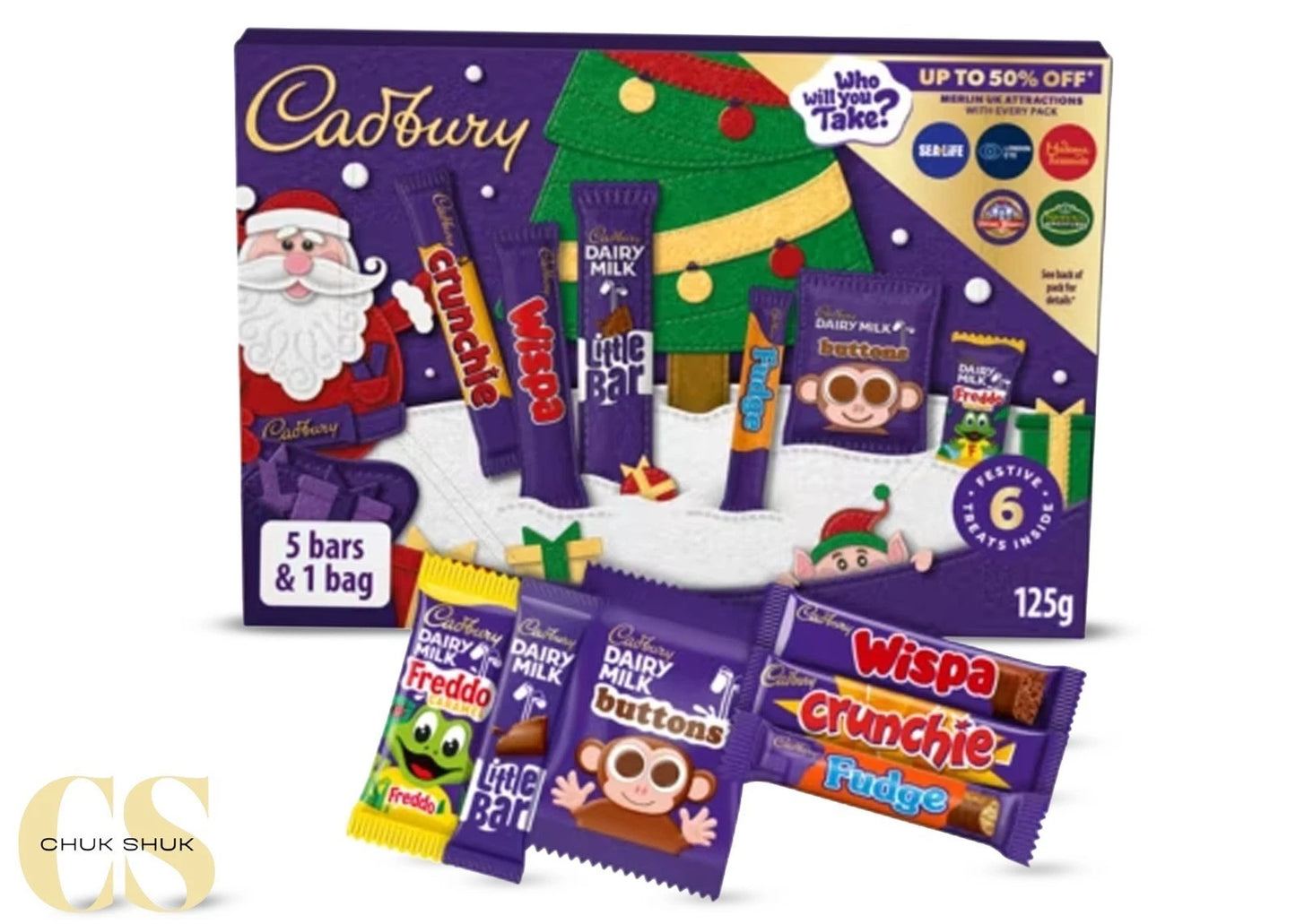 Cadbury Christmas Chocolate Selection Box (Pack of 10 x 125g) – Kids Festive Gift