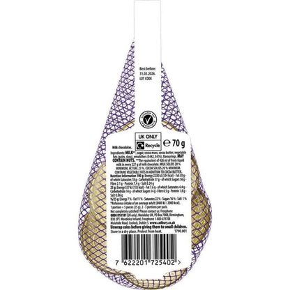 Cadbury Dairy Milk Chocolate Christmas Coins Net Bags (Pack of 9 x 70g)