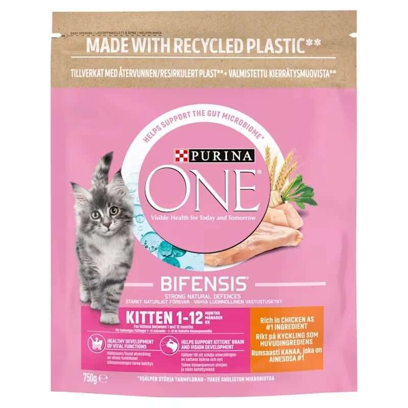 Purina ONE Kitten Dry Cat Food Chicken 750g | Complete Care