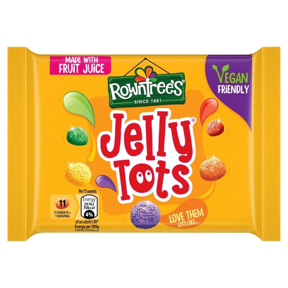 Rowntree's Jelly Tots Sweets (42g x 36 Full Box)