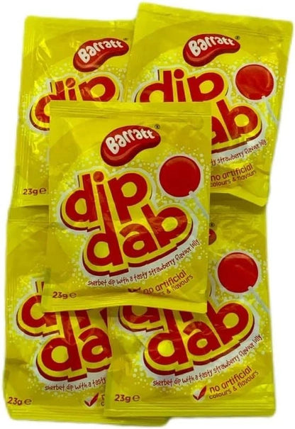 Barratt Sherbet Dip Dab – Strawberry Flavour Lollies (Pack of 5 x 23g)