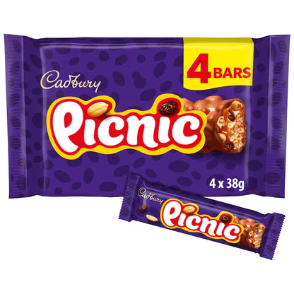 Cadbury Picnic Chocolate Bars – 4 Pack Multipack (Pack of 2 x 152g)