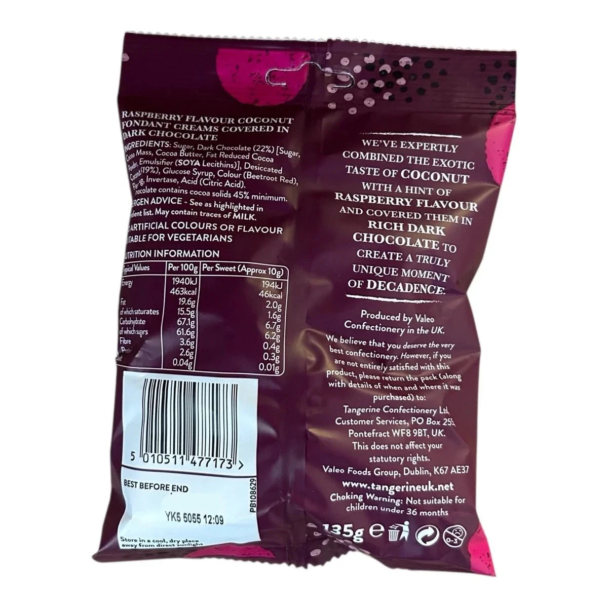 Jamesons Raspberry Ruffles Sweets (4 x 135g Multipack)
