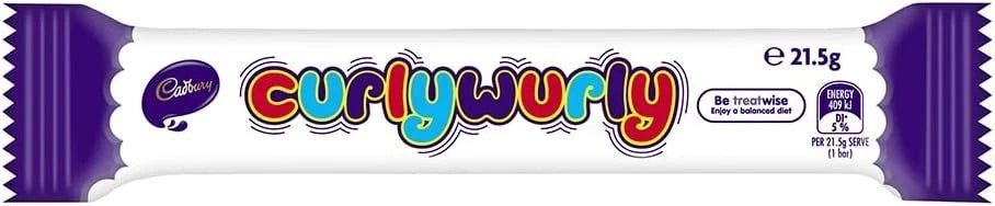 Cadbury Curly Wurly Multipack (5 Packs x 4 Bars, 20 Total)