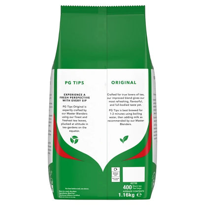 PG Tips Original Black Tea Bags – 400 Bags (1.16kg)