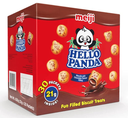 Meiji Hello Panda Chocolate Filled Biscuits, 30 x 21g