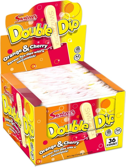 Swizzels Double Dip Orange & Cherry (Box of 36 x 19g – 684g)