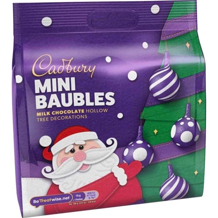 Cadbury Mini Baubles Christmas Tree Chocolate Decorations 72g (Pack of 3)
