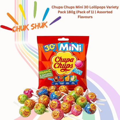 Chupa Chups Mini Lollipops – 30 Assorted Fruity Flavours (180g)