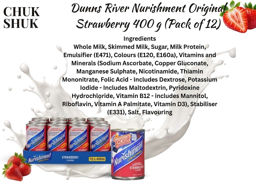 Nurishment Original Strawberry Flavour 12 x 400g