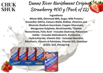 Nurishment Original Strawberry Flavour 12 x 400g