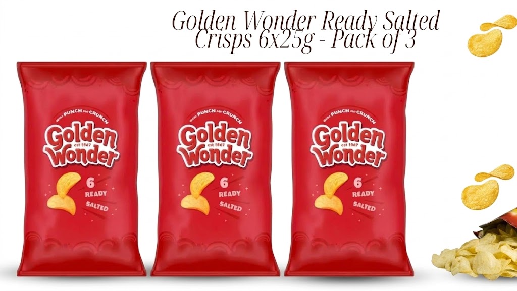 Golden Wonder Ready Salted Crisps 6x25g - Pack of 3